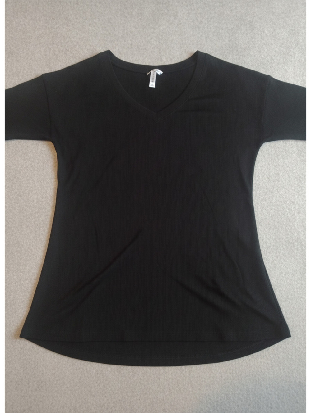 Zenana Premium Black V-Neck Long Sleeve Tunic Top Plus Size 2X